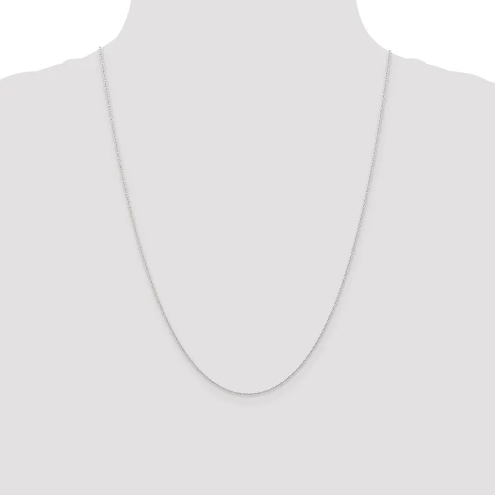 Necklaces QGold 14K White Gold 24 inch Carded 6mm Cable Rope with Spring Ring Clasp Chain Necklace Necklaces QGold 14K White Gold 24 inch Carded 6mm Cable Rope with Spring Ring Clasp Chain Necklace