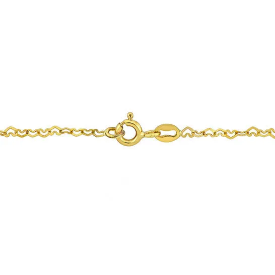 Original Amour 2mm Heart Link Necklace in 14k Yellow Gold 14 in JMS always Necklaces Original Amour 2mm Heart Link Necklace in 14k Yellow Gold 14 in JMS always Necklaces