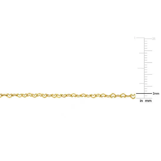 Original Amour 2mm Heart Link Necklace in 14k Yellow Gold 14 in JMS always Necklaces Original Amour 2mm Heart Link Necklace in 14k Yellow Gold 14 in JMS always Necklaces