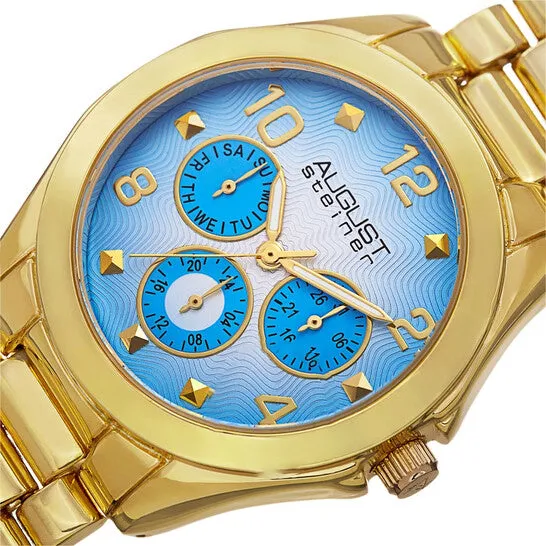 Original August Steiner Quartz Blue Dial Ladies Watch AS8150YG JMS always Watches Original August Steiner Quartz Blue Dial Ladies Watch AS8150YG JMS always Watches