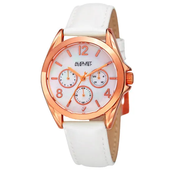 Original August Steiner Quartz Silver Dial Ladies Watch AS8191WTR JMS always Watches Original August Steiner Quartz Silver Dial Ladies Watch AS8191WTR JMS always Watches