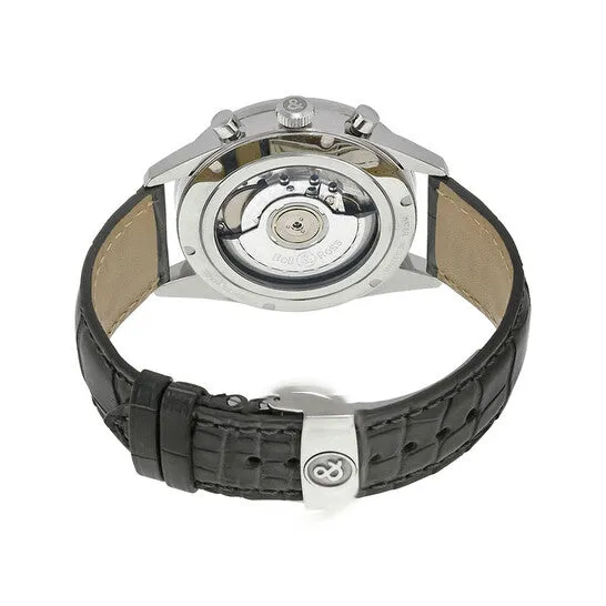 Original Bell and Ross Vintage Officer Silver Dial Stainless Steel Grey Leather Mens Watch BRG126WHSTSCR JMS always Earrings Original Bell and Ross Vintage Officer Silver Dial Stainless Steel Grey Leather Mens Watch BRG126WHSTSCR JMS always Earrings