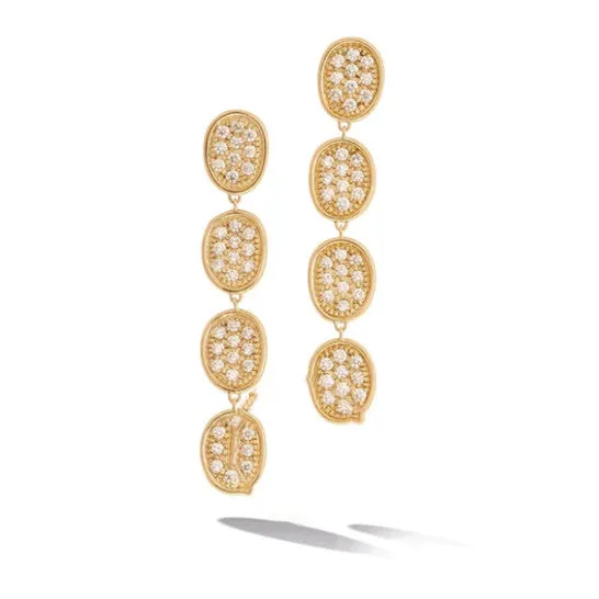 Original Marco Bicego Lunaria Diamond Collection 18Kt Yellow Gold Diamond Drop Earrings JMS always Earrings Original Marco Bicego Lunaria Diamond Collection 18Kt Yellow Gold Diamond Drop Earrings JMS always Earrings