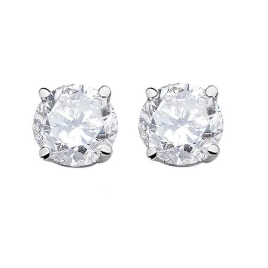 Original Maulijewels IGL Certified 125 Carat Round White Diamond Prong Set Stud Earrings For Women In 14K White Solid Gold JMS always Earrings Original Maulijewels IGL Certified 125 Carat Round White Diamond Prong Set Stud Earrings For Women In 14K White Solid Gold JMS always Earrings