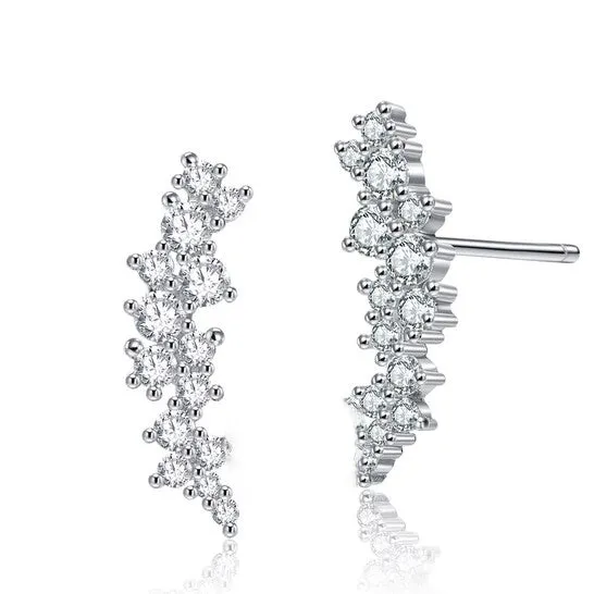 Original Megan Walford 925 Sterling Silver Clear Cubic Zirconia Cluster Stud Earrings JMS always Earrings Original Megan Walford 925 Sterling Silver Clear Cubic Zirconia Cluster Stud Earrings JMS always Earrings