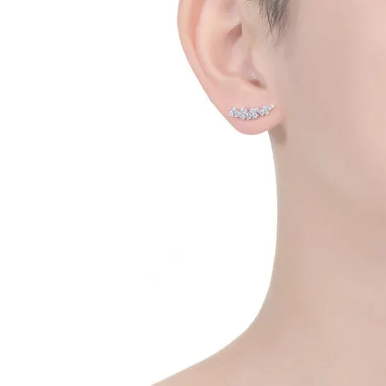 Original Megan Walford 925 Sterling Silver Clear Cubic Zirconia Cluster Stud Earrings JMS always Earrings Original Megan Walford 925 Sterling Silver Clear Cubic Zirconia Cluster Stud Earrings JMS always Earrings