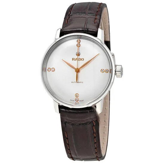 Original Rado Coupole Classic Automatic Silver Dial Ladies Leather Watch R22862725 JMS always Watches Original Rado Coupole Classic Automatic Silver Dial Ladies Leather Watch R22862725 JMS always Watches