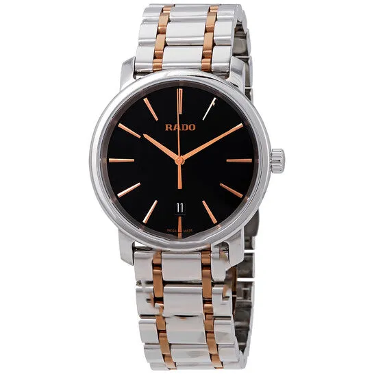Original Rado DiaMaster Black Dial Twotone Mens Watch R14078163 JMS always Rings Original Rado DiaMaster Black Dial Twotone Mens Watch R14078163 JMS always Rings
