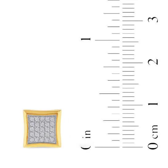 Original Robert Alton 14CTW Diamond Stainless Steel With Yellow Finish Mens Square Stud Earrings JMS always Earrings Original Robert Alton 14CTW Diamond Stainless Steel With Yellow Finish Mens Square Stud Earrings JMS always Earrings