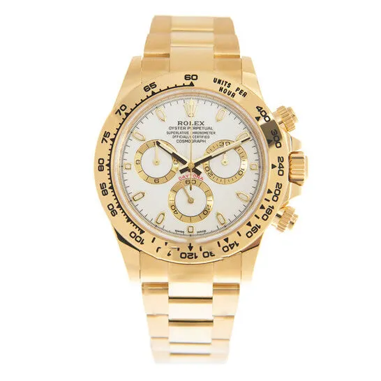 Original Rolex Cosmograph Daytona White Dial Mens 18K Yellow Gold Watch 116508WSO JMS always PreStyled Sets Original Rolex Cosmograph Daytona White Dial Mens 18K Yellow Gold Watch 116508WSO JMS always PreStyled Sets
