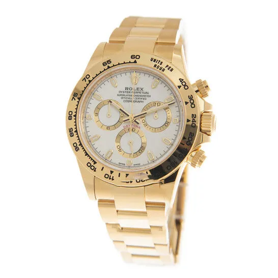 Original Rolex Cosmograph Daytona White Dial Mens 18K Yellow Gold Watch 116508WSO JMS always PreStyled Sets Original Rolex Cosmograph Daytona White Dial Mens 18K Yellow Gold Watch 116508WSO JMS always PreStyled Sets