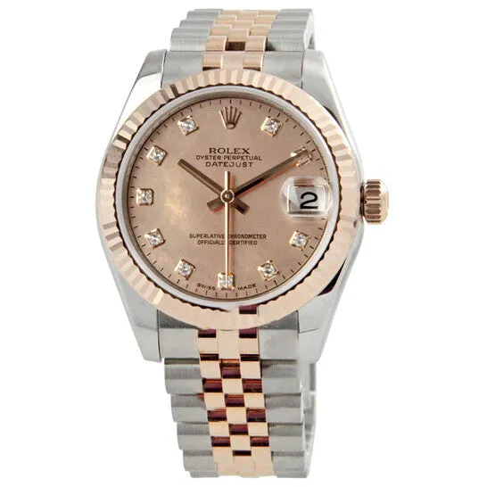 Original Rolex Datejust Lady 31 Pink Dial Stainless Steel and 18K Everose Gold Jubilee Bracelet Automatic Watch 178271PGDDJ JMS always Bracelets Original Rolex Datejust Lady 31 Pink Dial Stainless Steel and 18K Everose Gold Jubilee Bracelet Automatic Watch 178271PGDDJ JMS always Bracelets