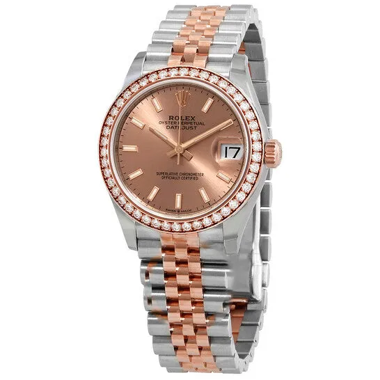 Original Rolex Datejust Rose Diamond Dial Automatic Ladies Steel and Everose Gold Jubilee Watch 278381PSJ JMS always Earrings Original Rolex Datejust Rose Diamond Dial Automatic Ladies Steel and Everose Gold Jubilee Watch 278381PSJ JMS always Earrings