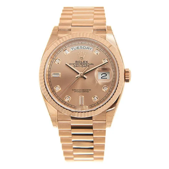 Original Rolex DayDate 36 Automatic Diamond Dial 18kt Everose Gold President Watch 128235PDP JMS always Watches Original Rolex DayDate 36 Automatic Diamond Dial 18kt Everose Gold President Watch 128235PDP JMS always Watches