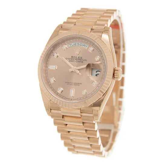Original Rolex DayDate 36 Automatic Diamond Dial 18kt Everose Gold President Watch 128235PDP JMS always Watches Original Rolex DayDate 36 Automatic Diamond Dial 18kt Everose Gold President Watch 128235PDP JMS always Watches