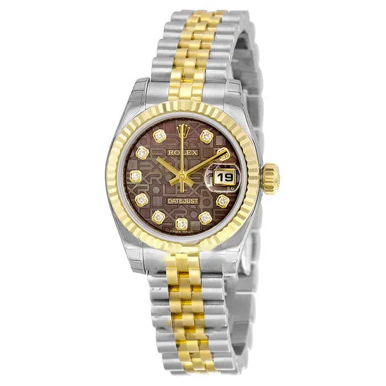 Original Rolex Lady Datejust 26 Black Mother of Pearl Dial Stainless Steel and 18K Yellow Gold Jubilee Bracelet Automatic Watch 179173BMJDJ JMS always Bracelets Original Rolex Lady Datejust 26 Black Mother of Pearl Dial Stainless Steel and 18K Yellow Gold Jubilee Bracelet Automatic Watch 179173BMJDJ JMS always Bracelets