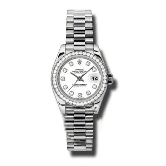 Original Rolex LadyDatejust 26 White Dial Platinum President Automatic Ladies Watch 179136WDP JMS always Watches Original Rolex LadyDatejust 26 White Dial Platinum President Automatic Ladies Watch 179136WDP JMS always Watches