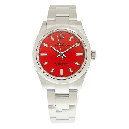 Original Rolex Oyster Perpetual 31 Coral Red Dial Automatic Ladies Watch 277200CRLRDSO JMS always Watches Original Rolex Oyster Perpetual 31 Coral Red Dial Automatic Ladies Watch 277200CRLRDSO JMS always Watches