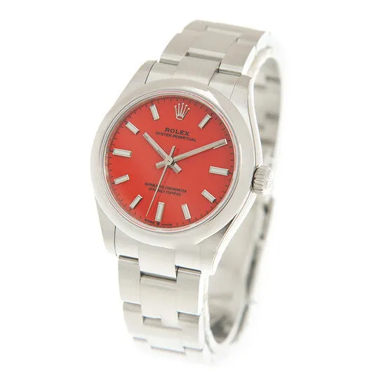 Original Rolex Oyster Perpetual 31 Coral Red Dial Automatic Ladies Watch 277200CRLRDSO JMS always Watches Original Rolex Oyster Perpetual 31 Coral Red Dial Automatic Ladies Watch 277200CRLRDSO JMS always Watches