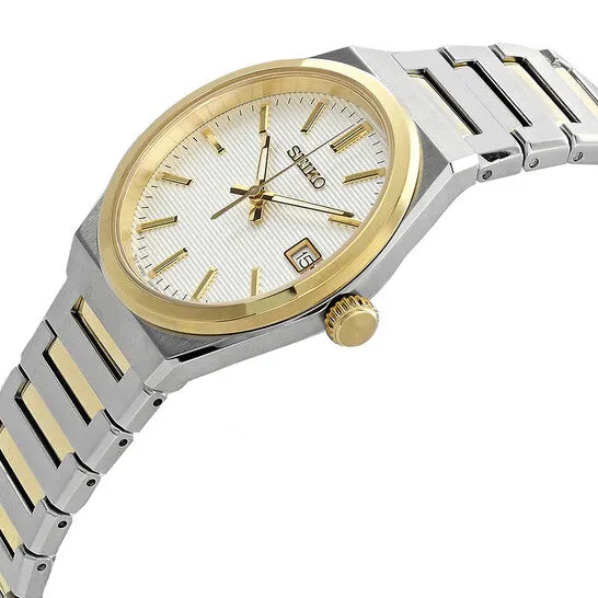 Original Seiko Classic Quartz White Dial TwoTone Mens Watch SUR558P1 JMS always Rings Original Seiko Classic Quartz White Dial TwoTone Mens Watch SUR558P1 JMS always Rings