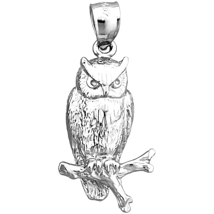 PreStyled Sets 14K Gold Perched Owl Pendant Goldia