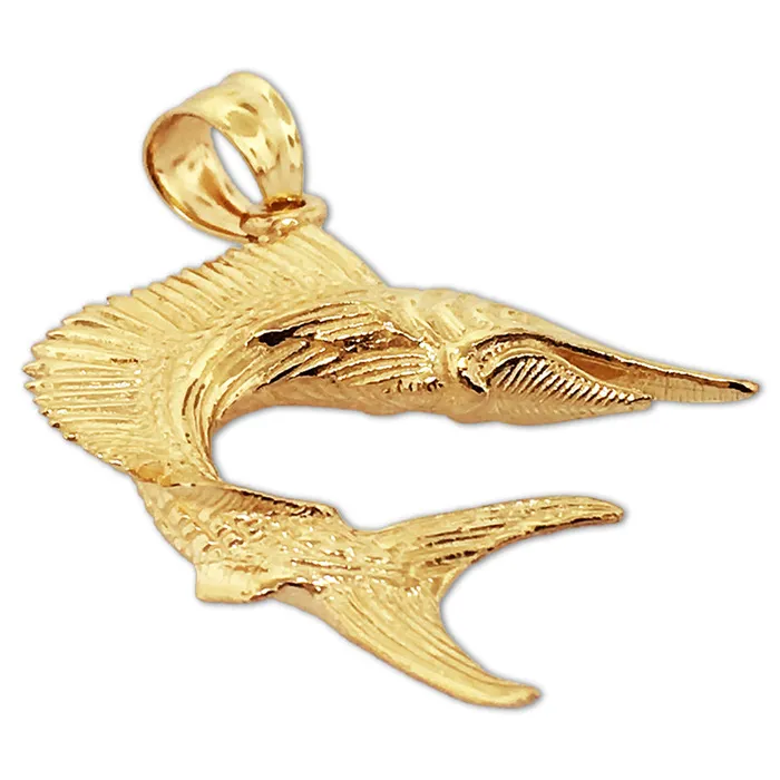 PreStyled Sets Goldia 14K Gold 3D Sailfish Pendant