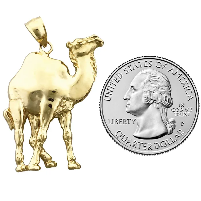 PreStyled Sets Goldia 14K Gold 36MM Camel Pendant