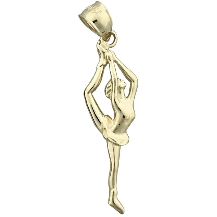 PreStyled Sets Goldia 14K Gold Female Gymnast Pendant