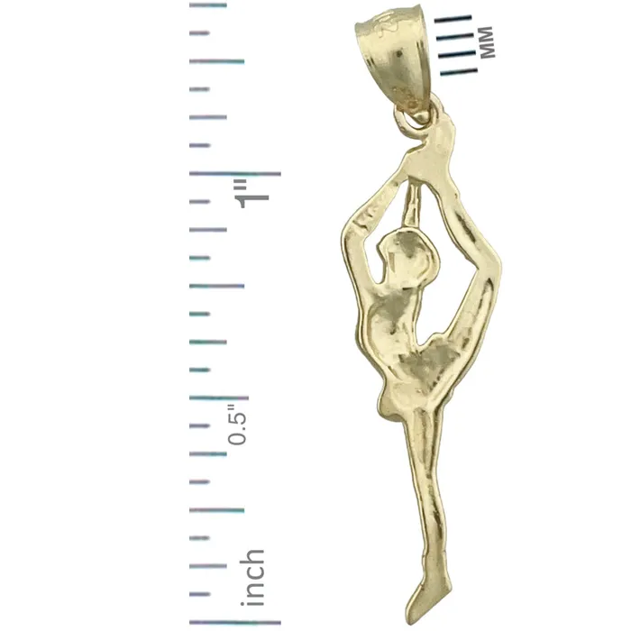 PreStyled Sets Goldia 14K Gold Female Gymnast Pendant
