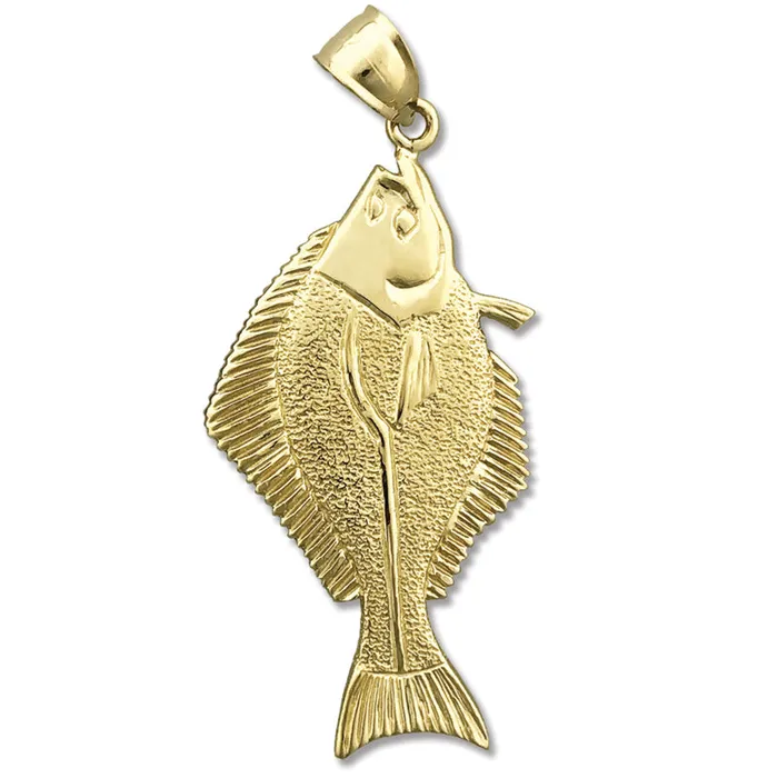 PreStyled Sets Goldia 14K Gold Halibut Pendant