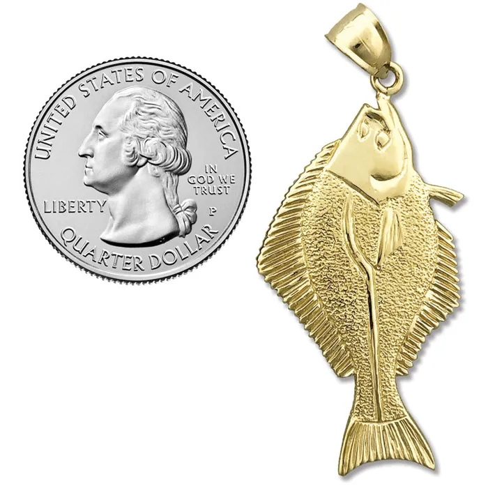 PreStyled Sets Goldia 14K Gold Halibut Pendant