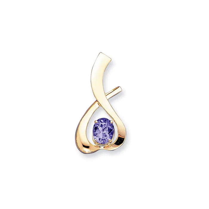 PreStyled Sets Goldia 14k Yellow Gold 10x8mm Oval Amethyst slide