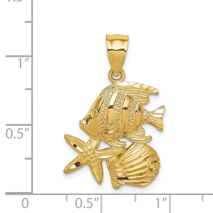 PreStyled Sets Goldia 14k Yellow Gold DC Sea Life Pendant