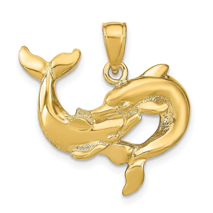 PreStyled Sets Goldia 14k Yellow Gold Dolphins Pendant