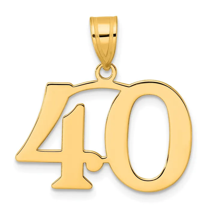 PreStyled Sets Goldia 14k Yellow Gold Polished Number 40 Pendant