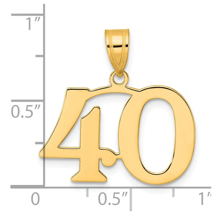 PreStyled Sets Goldia 14k Yellow Gold Polished Number 40 Pendant