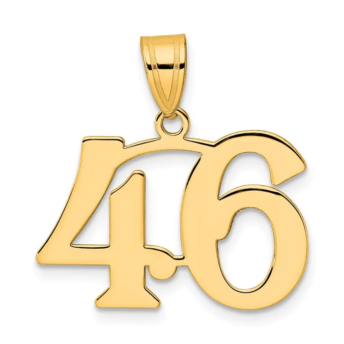 PreStyled Sets Goldia 14k Yellow Gold Polished Number 46 Pendant