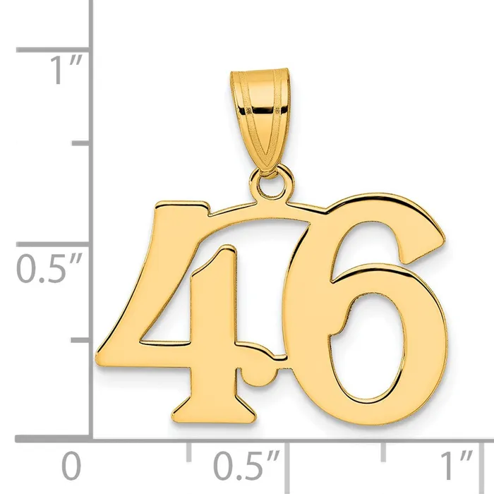 PreStyled Sets Goldia 14k Yellow Gold Polished Number 46 Pendant