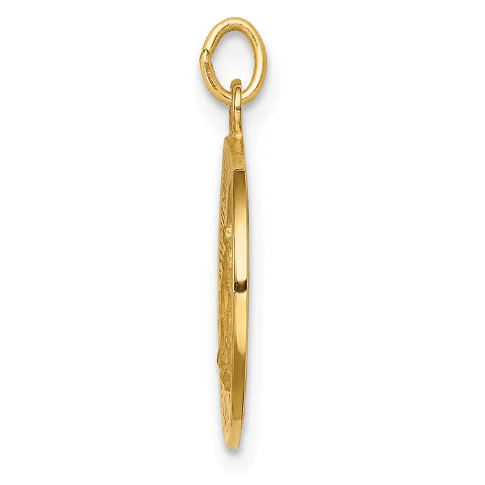 PreStyled Sets Goldia 14k Yellow Gold Solid PolishedSatin Round Miraculous Medal