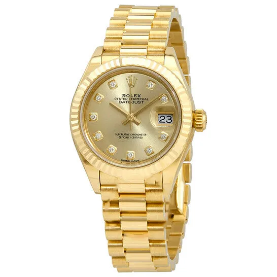PreStyled Sets Original Rolex LadyDatejust 28 Champagne Dial 18K Yellow Gold President Automatic Ladies Watch 279178CDP JMS always PreStyled Sets Original Rolex LadyDatejust 28 Champagne Dial 18K Yellow Gold President Automatic Ladies Watch 279178CDP JMS always