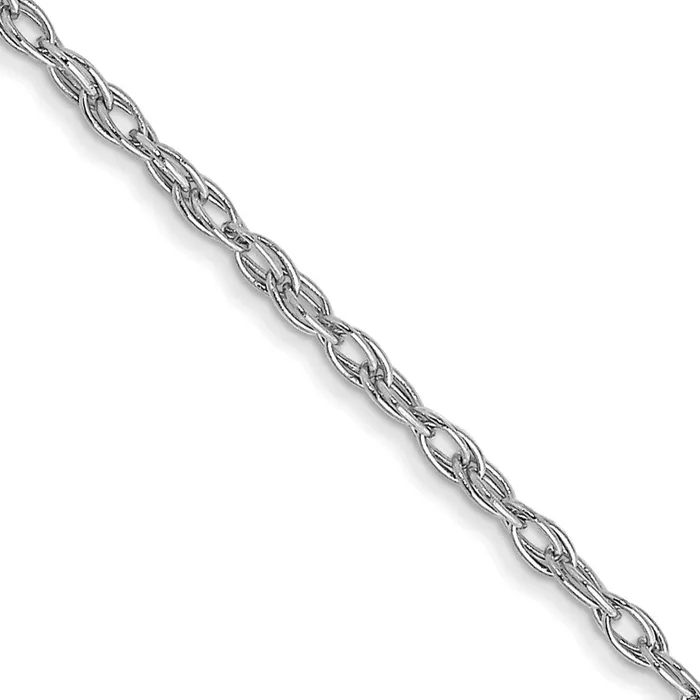 QGold 14K White Gold 24 inch Carded 135mm Cable Rope with Spring Ring Clasp Chain Necklace Necklaces QGold 14K White Gold 24 inch Carded 135mm Cable Rope with Spring Ring Clasp Chain Necklace Necklaces