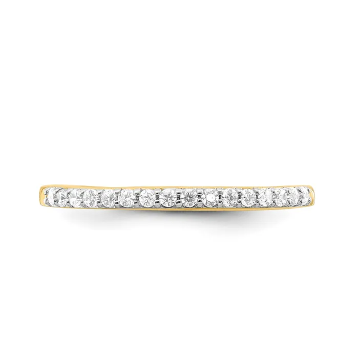Rings 017ct CZ Solid Real 14k Polished Matching Wedding Wedding Band Ring Goldia