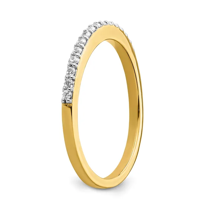 Rings 017ct CZ Solid Real 14k Polished Matching Wedding Wedding Band Ring Goldia