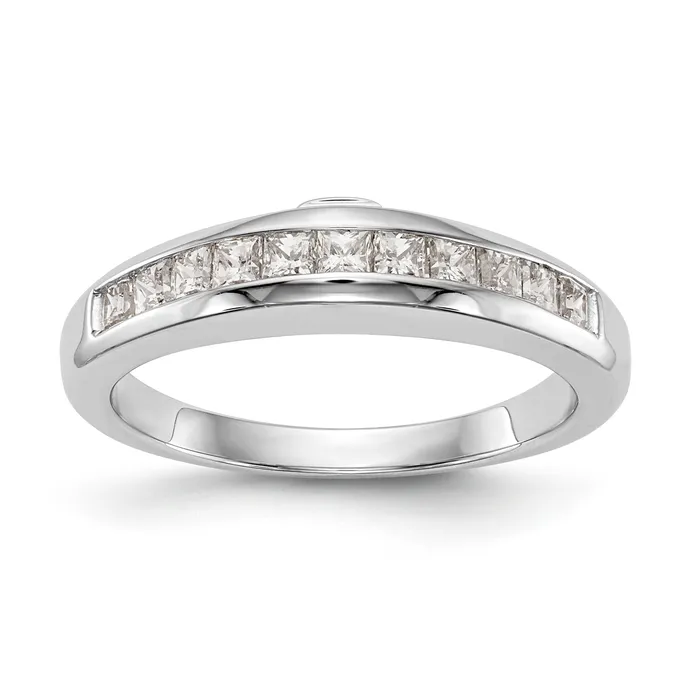 Rings 040ct CZ Solid Real 14k White Gold Wedding Wedding Band Ring Goldia Rings 040ct CZ Solid Real 14k White Gold Wedding Wedding Band Ring Goldia