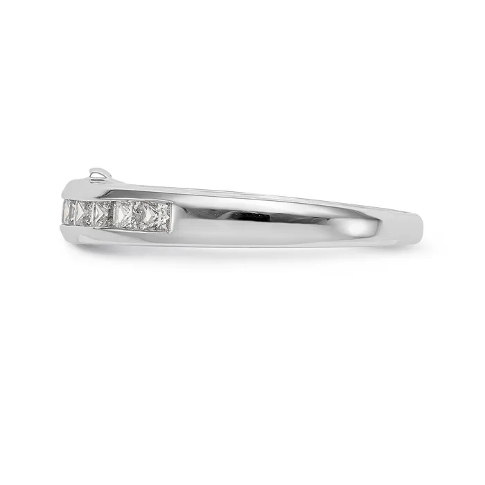 Rings 040ct CZ Solid Real 14k White Gold Wedding Wedding Band Ring Goldia