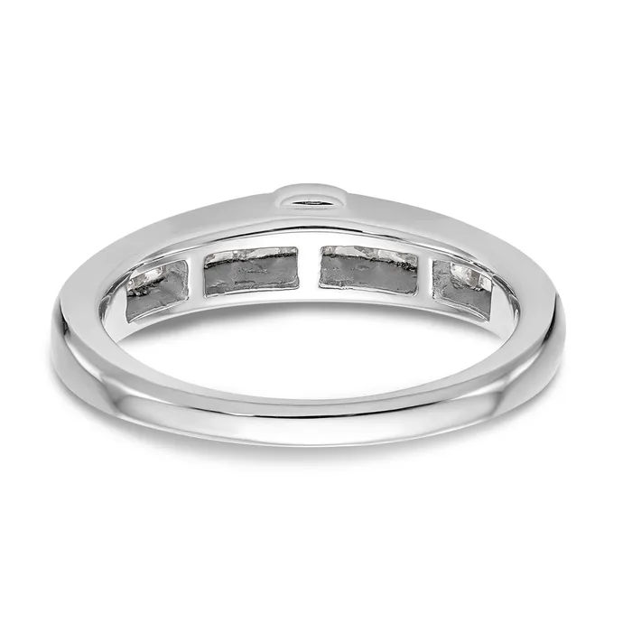 Rings 040ct CZ Solid Real 14k White Gold Wedding Wedding Band Ring Goldia