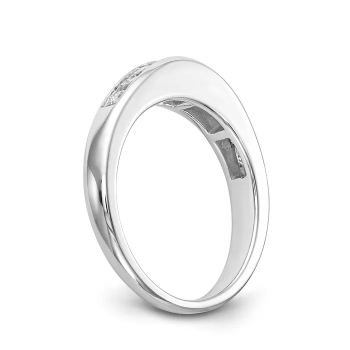 Rings 040ct CZ Solid Real 14k White Gold Wedding Wedding Band Ring Goldia