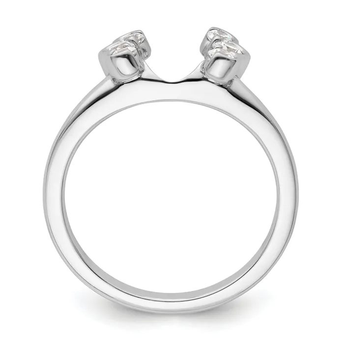 Rings 14K White Gold Lab Grown VSSI G Diamond Ring Wrap Goldia