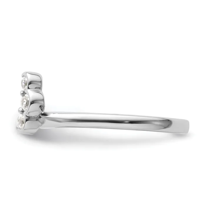 Rings 14K White Gold Lab Grown VSSI G Diamond Ring Wrap Goldia