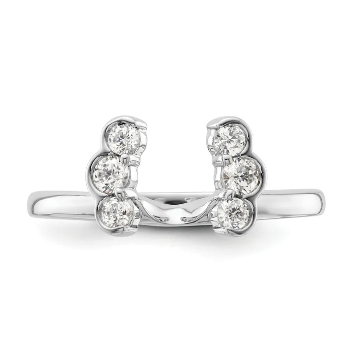 Rings 14K White Gold Lab Grown VSSI G Diamond Ring Wrap Goldia